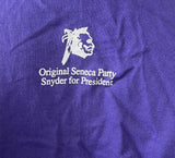 Hanes Men's Barry E. Snyder For President 2012 Seneca Party Purple Shirt Size L