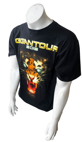 Anvil Men's Megadeth Gigantour 2013 Tiger Graphic Black Shirt Size Large