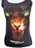 Next Level Women's Megadeth Gigantour 2013 Tiger Graphic Black Tank Top Size L