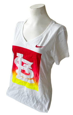 Nike Women's St. Louis Cardinals Graphic Slim Fit Short Sleeve Shirt Size Large