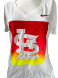 Nike Women's St. Louis Cardinals Graphic Slim Fit Short Sleeve Shirt Size Large