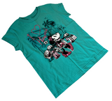 Disney Girls Minnie Mouse I Love Hawaii Graphic Teal Short Sleeve Shirt Size M