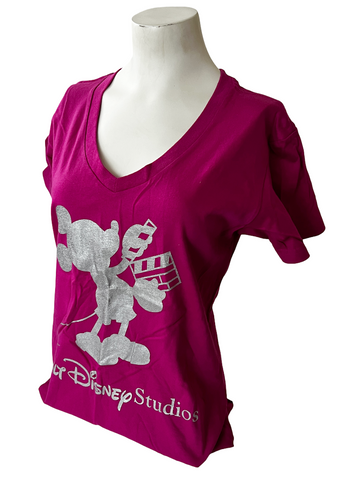 Disney Women's Mickey Mouse Women Are The Best Judges Pink Shirt Size Medium