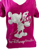 Disney Women's Mickey Mouse Women Are The Best Judges Pink Shirt Size Medium