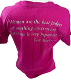 Disney Women's Mickey Mouse Women Are The Best Judges Pink Shirt Size Medium