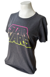Disney Women's Star Wars Graphic Gray Short Sleeve Shirt Size Medium
