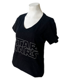 Disney Women's Star Wars Graphic Black Short Sleeve Shirt Size Medium