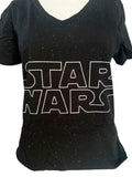 Disney Women's Star Wars Graphic Black Short Sleeve Shirt Size Medium
