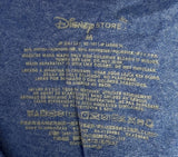Disney Women's Alice In Wonderland Graphic Blue Short Sleeve Shirt Size Medium