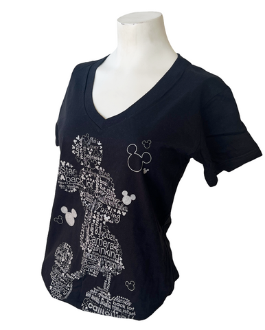 Disney Women's California Mickey Mouse Graphic Short Sleeve Shirt Size Medium