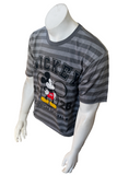 Disney Men's Mickey Mouse 1928 American Original Gray Striped Shirt Size Large