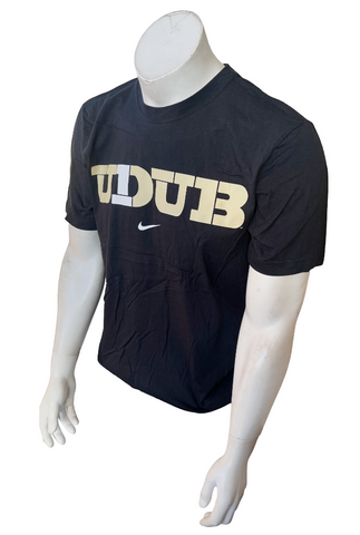 Nike Men's UDUB Washington Huskies Always Going Deep Graphic Black Shirt Size M