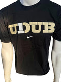 Nike Men's UDUB Washington Huskies Always Going Deep Graphic Black Shirt Size M