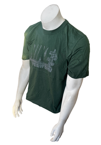 Nike Men's Logo Graphic Green Cotton Short Sleeve Shirt Size Large