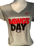 Nike Women's Dawg's Day Georgia Bulldogs 2013 Sugar Bowl Champions Slim Shirt L