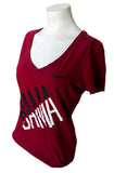 Nike Women's Alabama Crimson Tide Bama Graphic Red Slim Fit Shirt Size Medium