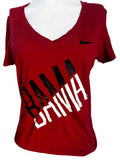 Nike Women's Alabama Crimson Tide Bama Graphic Red Slim Fit Shirt Size Medium