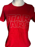 Disney Women's Star Wars Graphic Red Short Sleeve Shirt Size Medium