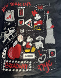 Disney Girls Mickey Mouse & Minnie New York City Graphic Black Shirt Size Small