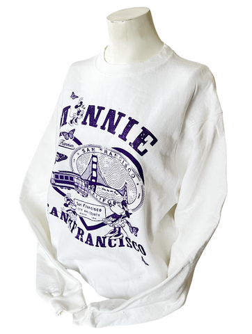 Hanes Women's Minnie Mouse San Francisco Graphic Pullover Sweatshirt Size Medium
