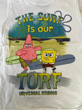 Universal Studios Boys SpongeBob The Surf Is Our Turf White Sleeveless Shirt S