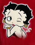 Universal Studios Girls Betty Boop Graphic Red Short Sleeve Shirt Size Medium