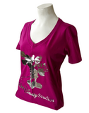 Disney Mickey Mouse Women Are The Best Judges Chrome Graphic Pink Shirt Size M