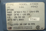 United Electric Controls Model 126 Type J6 Pressure Switch 30" HGV- 0 PSI