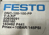 Festo DNC-100-100-PPV-A-KP Pneumatic Cylinder 100mm Bore 100mm Stroke 20839291
