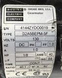 Bodine Electric 32A5BEPM-5F Gearmotor 130 VDC 1/8 HP 40:1 Ratio