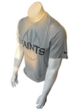 NFL Team Apparel Nike Men's Dri-Fit New Orleans Saints Gray Shirt Size Small