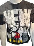 Disney Men's Mickey Mouse New York Graphic Black Short Sleeve Shirt Size Medium