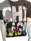 Disney Men's Mickey Mouse Chicago Graphic Black Short Sleeve Shirt Size Medium