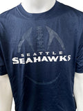 Nike Men's Dri-Fit NFL Seattle Seahawks Graphic Navy Short Sleeve Shirt Size L