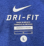 Nike Men's Dri-Fit NFL New York Giants Graphic Blue Short Sleeve Shirt Size L