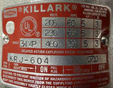 Hubbell Killark KRJ-604 Explosion Proof Receptacle 30/60A 205/460V 4P 3W