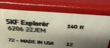 SKF 6206 2ZJEM Deep Groove Ball Bearing 30mm x 62mm x 16mm