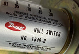 Dwyer 1640-0 Differential Pressure Null Switch 1/8" Floating Contact 0.01-0.2"