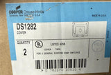 Lot of (2) Crouse-Hinds Cooper DS1282 Snap Switch Cover 2-Gang