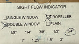 OPW Sight Flow Indicator 3/4" Brass Double Window Propeller