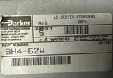 Lot of (4) Parker SH4-62W Hydraulic Quick Connect Coupling 60 Series
