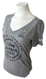 Nike Women's Seattle Seahawks Super Bowl XLVIII Champions Gray Slim Shirt Size L