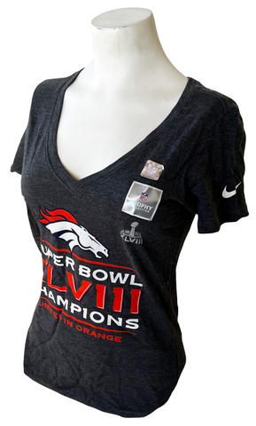 Nike Women's Denver Broncos Super Bowl XLVIII Champions Error Slim Fit Shirt XL