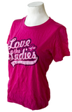 New Balance Women's Love The Ladies Breast Cancer Awareness Pink Shirt Size S