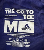 Adidas Women's Make Your Own Luck Graphic Navy Short Sleeve Shirt Size Medium
