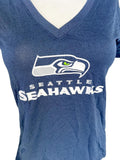 Nike Women's Dri-Fit NFL Seattle Seahawks Graphic Navy Short Sleeve Shirt XS