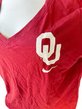 Nike Women's University Of Oklahoma Athletic Dept Red Slim Fit Shirt Size XL