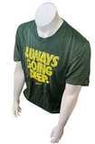 Nike Men's Dri-Fit Always Going Deep Graphic Green Short Sleeve Shirt Size Large