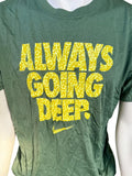 Nike Men's Dri-Fit Always Going Deep Graphic Green Short Sleeve Shirt Size Large