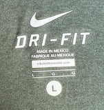 Nike Men's Dri-Fit Always Going Deep Graphic Green Short Sleeve Shirt Size Large